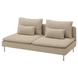 IKEA SÖDERHAMN (ИКЕА СЁДЕРХАМН) — Чехол для 3-местной секции, Келинге бежевый — фото 2