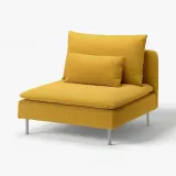IKEA SÖDERHAMN (ИКЕА СЁДЕРХАМН) — Чехол для 1-местной секции, Келинге тёмно-жёлтый — фото 2