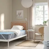 IKEA REXBEGONIA (ИКЕА РЕКСБЕГОНИА) — Наматрасник-чехол, синий 90x200 см — фото 2