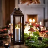 IKEA HÖSTAGILLE (ИКЕА ХЁСТАГИЛЛЕ) — Фонарь для свечи-столбика, медный 43 см — фото 3
