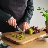 IKEA FJÄLLRÖDING (ИКЕА ФЙЭЛЛРЁДИНГ) — Нож для овощей, дамасская сталь/чёрный 10 см — фото 2