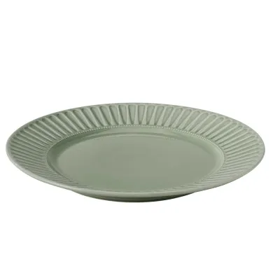 IKEA STRIMMIG (ИКЕА СТРИММИГ) — Тарелка, камнекерамика, бледный серо-зелёный 27 см