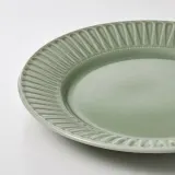 IKEA STRIMMIG (ИКЕА СТРИММИГ) — Тарелка, камнекерамика, бледный серо-зелёный 27 см — фото 3