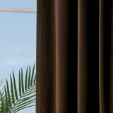 IKEA SANELA (ИКЕА САНЕЛА) — Штора на шторной ленте, 2 шт., тёмно-коричневый 140x280 см — фото 3
