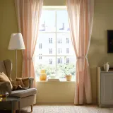 IKEA LENDA (ИКЕА ЛЕНДА) — Штора с завязками, 2 шт., светло-розовый 140x300 см — фото 2