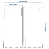 IKEA LENDA (ИКЕА ЛЕНДА) — Штора с завязками, 2 шт., светло-розовый 140x300 см — фото 6