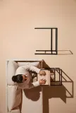 IKEA VITTSJÖ (ИКЕА ВИТТШЁ) - Стол для ноутбука - чёрно-коричневый/стекло 35х65 см — фото 2