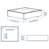 IKEA VARDÖ (ИКЕА ВАРДЁ) - Контейнер для белья - чёрный 65x70 см — фото 4