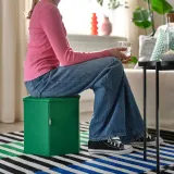 IKEA KJUGE (ИКЕА КЙУГЕ) - Пуф с отделением для хранения - Виссле насыщенный зелёный — фото 3