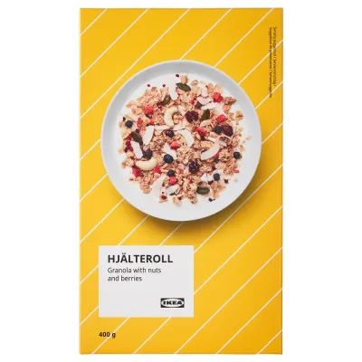 IKEA HJÄLTEROLL  (ИКЕА ХЙЭЛТЕРОЛЛ)  -  Гранола - с орехами и сушёными фруктами 400 г