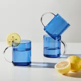 IKEA SKUGGSTUBB (ИКЕА СКУГГСТУББ) — Кружка, светло-голубой/стекло 410 мл — фото 4