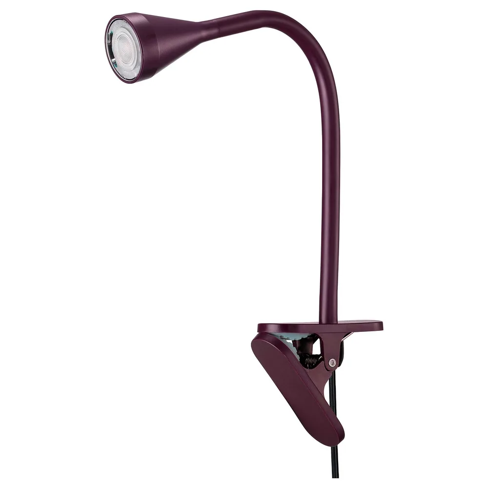 IKEA NÄVLINGE (ИКЕА НЭВЛИНГЕ) — LED-светильник с зажимом, тёмно-красный