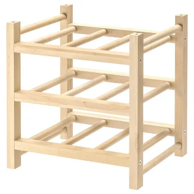 IKEA HUTTEN (ИКЕА ХУТТЕН) — Стойка для 9 бутылок вина, массив дерева