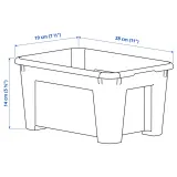 IKEA SAMLA (ИКЕА САМЛА) — Контейнер, прозрачный 28x19x14 см/5 л — фото 6