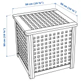 IKEA HOL (ИКЕА ХОЛ) — Столик, акация 50x50 см — фото 5