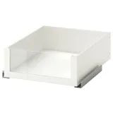 IKEA KOMPLEMENT (ИКЕА КОМПЛИМЕНТ) — Ящик со стеклянным фасадом, белый 50х58 см — фото 1