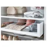 IKEA KOMPLEMENT (ИКЕА КОМПЛИМЕНТ) — Ящик со стеклянным фасадом, белый 50х58 см — фото 2
