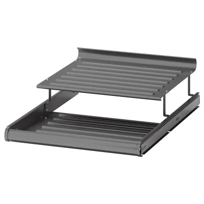IKEA KOMPLEMENT (ИКЕА КОМПЛИМЕНТ) — Полка для обуви выдвижная, тёмно-серая 50х58 см