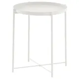 IKEA GLADOM (ИКЕА ГЛАДОМ) — Столик с подносом, белый 45х53 см — фото 1