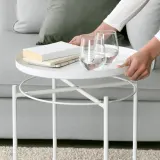 IKEA GLADOM (ИКЕА ГЛАДОМ) — Столик с подносом, белый 45х53 см — фото 2