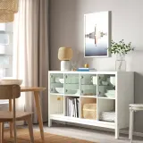 IKEA KALLAX (ИКЕА КАЛЛАКС) — Вставка со стеклянными дверцами, белый 33х33 см — фото 2