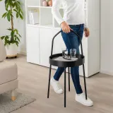 IKEA BURVIK (ИКЕА БУРВИК) — Столик, черный 38 см — фото 3