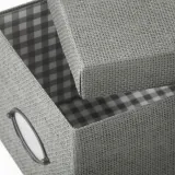 IKEA KVARNVIK (ИКЕА КВАРНВИК) — Коробка с крышкой, серый 18х25х15 см — фото 4
