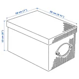 IKEA KVARNVIK (ИКЕА КВАРНВИК) — Коробка с крышкой, серый 18х25х15 см — фото 6