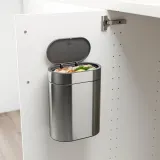 IKEA BROGRUND (ИКЕА БРОГРУНД) — Мусорное ведро с крышкой на кнопке, нерж. сталь 4 л — фото 4