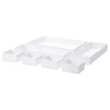 IKEA MALAREN (ИКЕА МАЛАРЕН) — Набор коробок, 7 шт, белые — фото 1