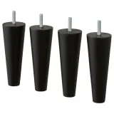 IKEA STRANDMON (ИКЕА СТРАНДМОН) — Ножки для пуфа, чёрные — фото 1