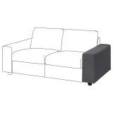 IKEA VIMLE (ИКЕА ВИМЛЕ) — Чехол на широкий подлокотник, Гуннаред, средне-серый — фото 2