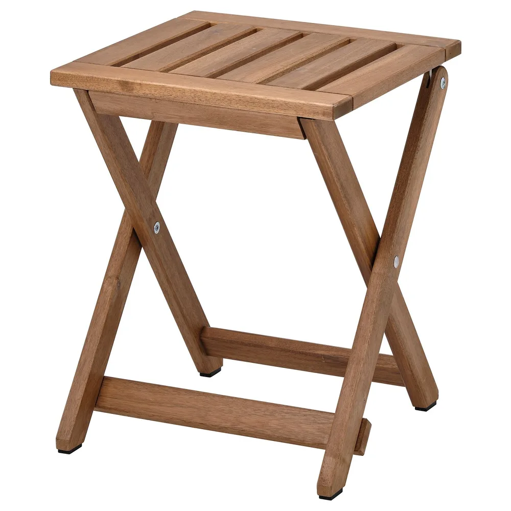 IKEA NÄMMARÖ (ИКЕА НЭММАРЁ) — Табурет садовый складной, светло-коричневая морилка 37x45 см