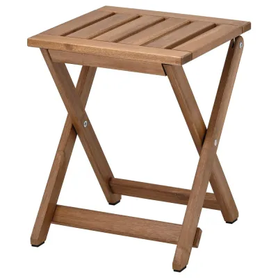 IKEA NÄMMARÖ (ИКЕА НЭММАРЁ) — Табурет садовый складной, светло-коричневая морилка 37x45 см