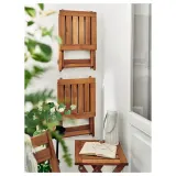 IKEA NÄMMARÖ (ИКЕА НЭММАРЁ) — Табурет садовый складной, светло-коричневая морилка 37x45 см — фото 3