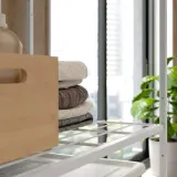 IKEA JOSTEIN (ИКЕА ЙОСТЕИН) — Полка проволочная, для дома и улицы белая 37x40 см — фото 2