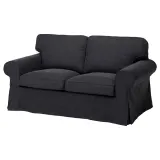 IKEA EKTORP (ИКЕА ЕКТОРП) — Чехол на 2-местный диван, Хилларед антрацит — фото 2