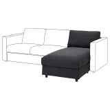 IKEA VIMLE (ИКЕА ВИМЛЕ) — Чехол на секцию шезлонга, Hillared антрацит — фото 2