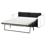 IKEA VIMLE (ИКЕА ВИМЛЕ) — Чехол на секцию дивана-кровати 2-местную, Hillared антрацит — фото 2