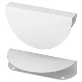 IKEA BEGRIPA (ИКЕА БЕГРИПА) — Ручка, белый/полукруглая 130 мм — фото 1