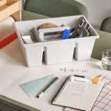 IKEA FÅNGGRÖDA (ИКЕА ФОНГГРЁДА) — Вкладыш с перегородками, светло-серый 35х24х14 см — фото 4