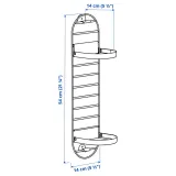 IKEA SKUGGRÖNA (ИКЕА СКУГГРЁНА) — Настенная подставка для растений, черный 54 см — фото 5