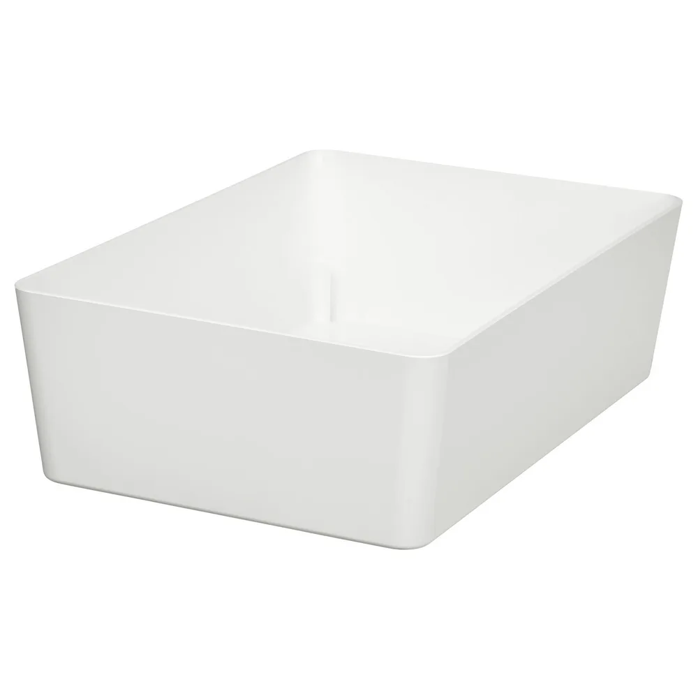 IKEA KUGGIS (ИКЕА КУГГИС) — Контейнер, белый 18x26x8 см