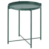 IKEA GLADOM (ИКЕА ГЛАДОМ) — Столик с подносом, тёмный серо-зелёный 45x53 см — фото 1