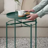 IKEA GLADOM (ИКЕА ГЛАДОМ) — Столик с подносом, тёмный серо-зелёный 45x53 см — фото 2