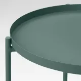 IKEA GLADOM (ИКЕА ГЛАДОМ) — Столик с подносом, тёмный серо-зелёный 45x53 см — фото 4