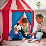 IKEA CIRKUSTÄLT (ИКЕА СИРКУСТЭЛТ) — Детская палатка, красная/синяя/белая — фото 3