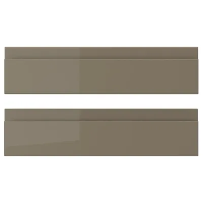 IKEA VOXTORP (ИКЕА ВОКСТОРП) — Фасад ящика — глянец тёмно-серо-коричневый 40x10 см