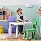IKEA MAMMUT (ИКЕА МАММУТ) — Стул детский — для дома и улицы, ярко-зелёный — фото 2