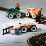 IKEA LILLABO (ИКЕА ЛИЛЛАБО) — Набор машинок, 3 предмета, пожарная машина, спортивный автомобиль/эвакуатор разноцветный — фото 4